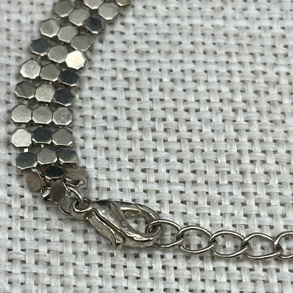 Vintage Silver-Tone Adjustable Mesh Bracelet - Picture 11 of 17